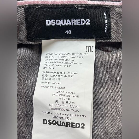 Dsquared2 Women’s trousers in cocoa brown corduroy distressed pants NWT. 40 - Picture 7 of 11